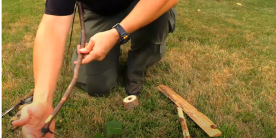 Bow drill fire-starting method