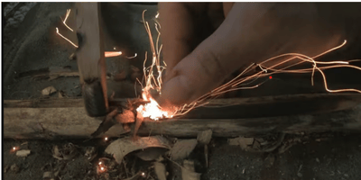 Fire plow demonstration